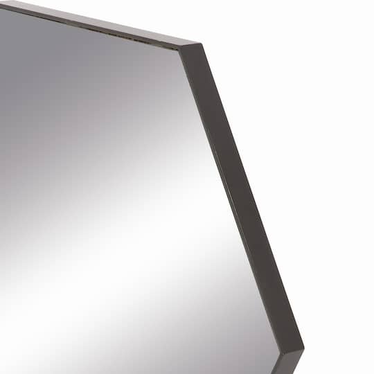 CosmoLiving by Cosmopolitan Black Contemporary Wood Wall Mirror, 21" x 24"